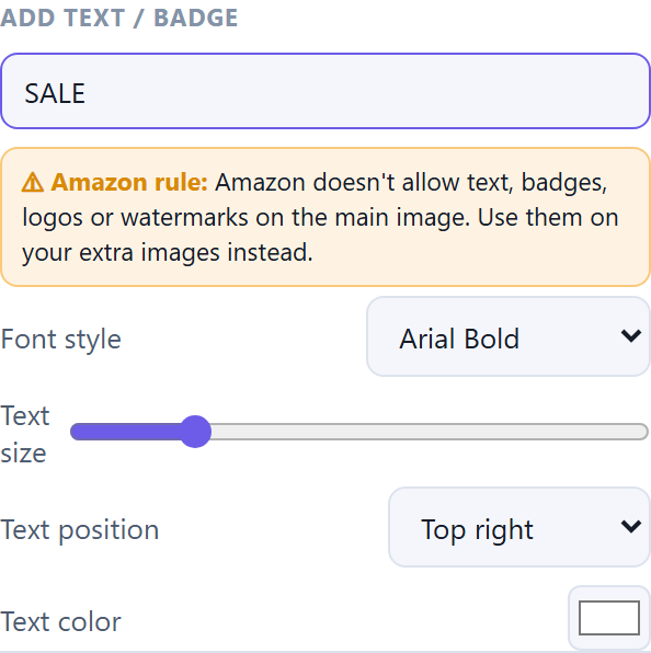 Cutout notice: Amazon doesn't allow text, badges, logos or watermarks on the main image