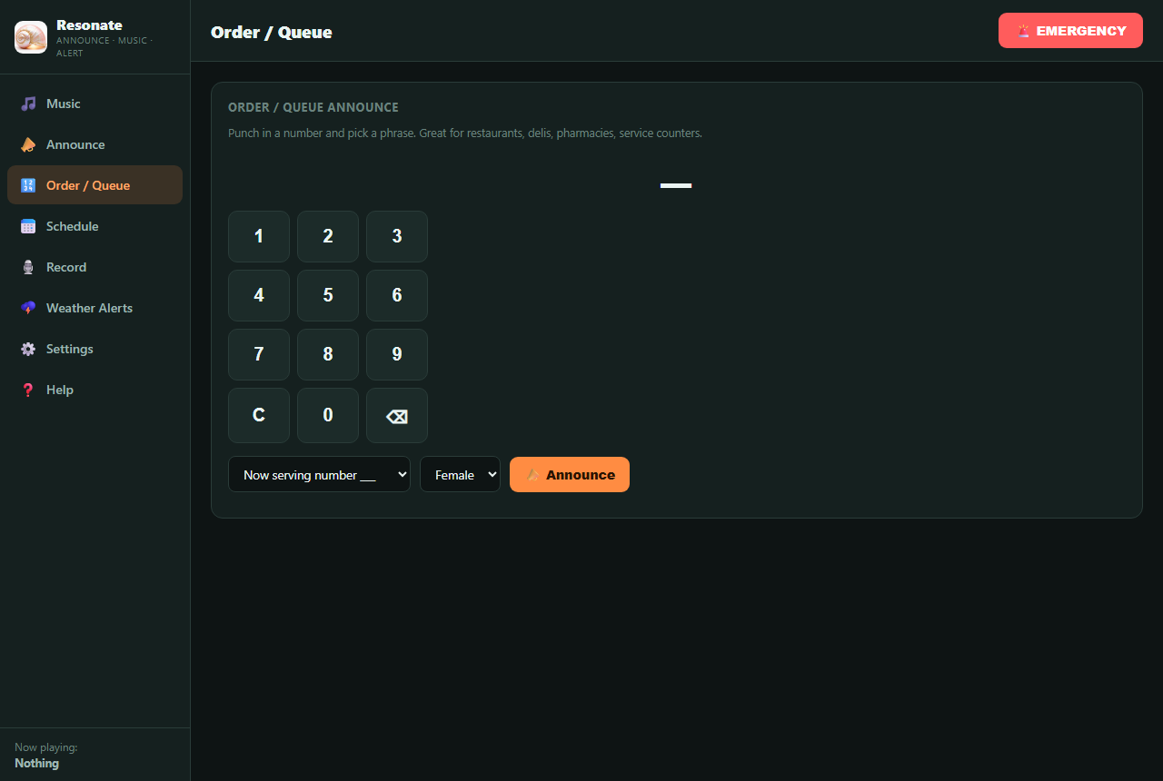 Order and queue calls